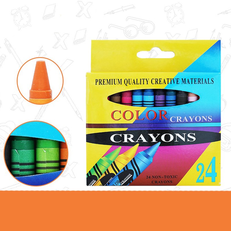 Creioane cerate colorate, set 24 bucati/set, 7.5 cm image12